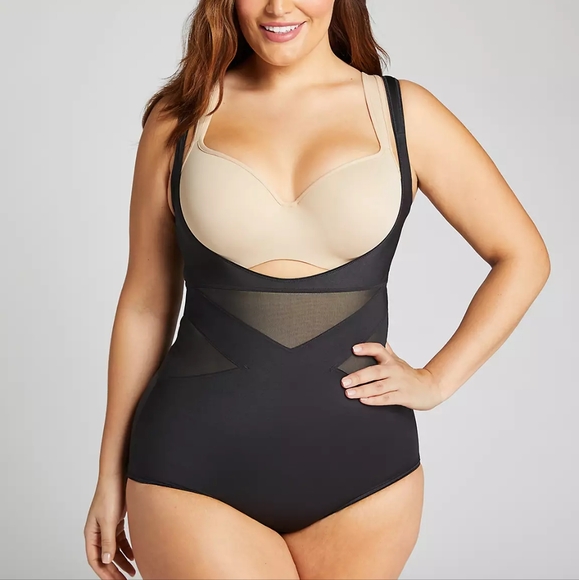 NWT Shape By Cacique Open-Bust Bodysuit Tummy Control Level 3 Womens 18/20 - Picture 1 of 7
